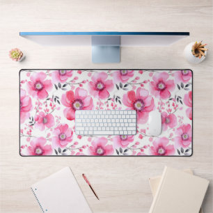 Rosa Florals Nahtlose Blume Muster Schreibtischunterlage