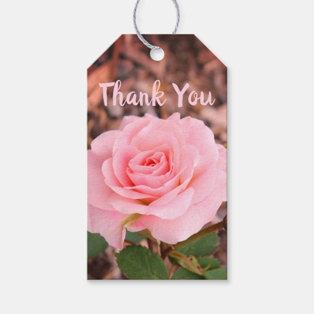Rosa Flower Geschenkanhänger (Vorderseite)