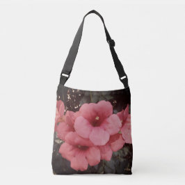 Rosa-Fluer-Mehrdruck-Cross-Body-Bag Tragetaschen Mit Langen Trägern