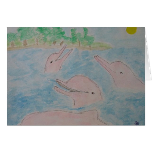 rosa Flussdelfinparadies (Vorderseite (Horizontal))