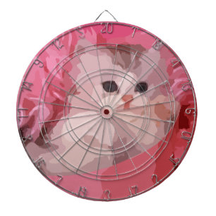 Rosa Flusskätzchen Dartscheibe