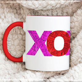 Rosa Foil XOXO Valentine's Day Modern Bold Tasse