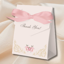 Rosa Foral Rokoko Vintag Peony Baby Shower Geschenkschachtel