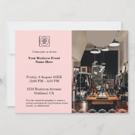 Rosa Foto | Modernes, einfaches Business Event Einladung