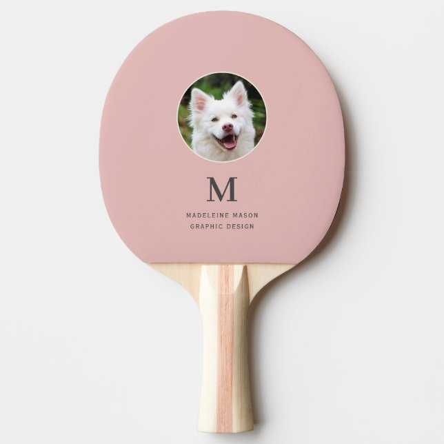 Rosa Foto Personalisiert Tischtennis Schläger (Vorderseite)
