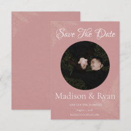 Rosa Foto Save-the-Date-Karte Save The Date