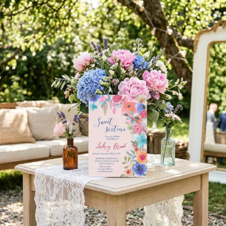 Rosa Fotos mit Blütenfarbe Süß 16 Einladung
