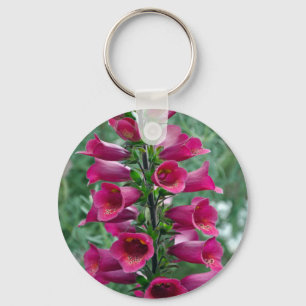 Rosa Foxglove-Blume Schlüsselanhänger
