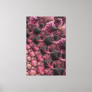 Rosa Fraktal Leinwanddruck