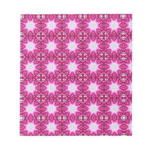 Rosa Fraktal mandala - Blumeneindruck Notizblock