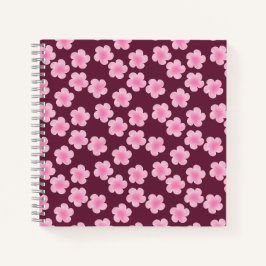 Rosa Frangipani-Blume Nahtloses Muster Notizbuch
