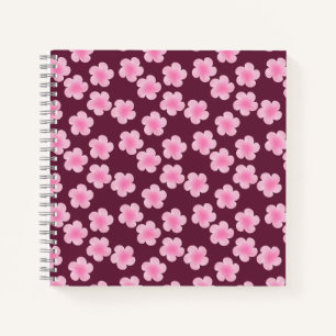 Rosa Frangipani-Blume Nahtloses Muster Notizbuch