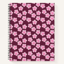 Rosa Frangipani-Blume Nahtloses Muster Notizbuch
