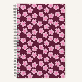 Rosa Frangipani-Blume Nahtloses Muster Notizbuch