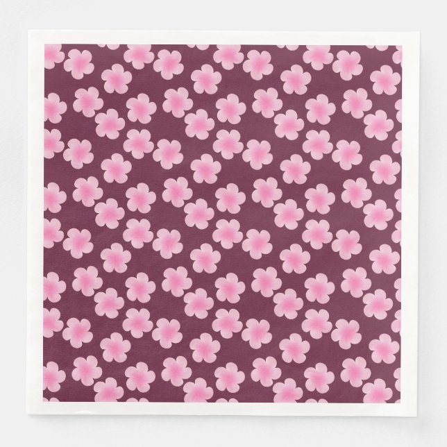Rosa Frangipani-Blume Nahtloses Muster Serviette (Vorderseite)