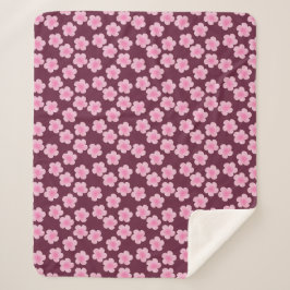 Rosa Frangipani-Blume Nahtloses Muster Sherpadecke