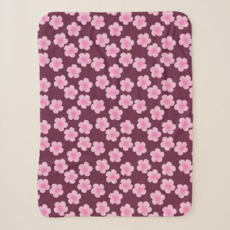 Rosa Frangipani-Blume Nahtloses Muster Sherpadecke