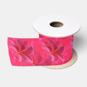 Rosa Frangipani-Blush-Muster, Satinband
