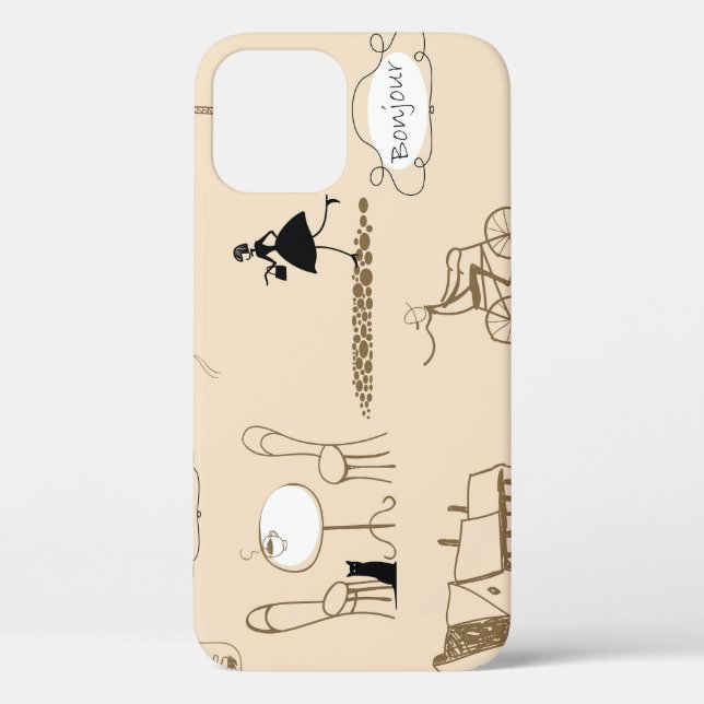 Rosa Französisch: Chic Pattern Design. Case-Mate iPhone Hülle (Rückseite)
