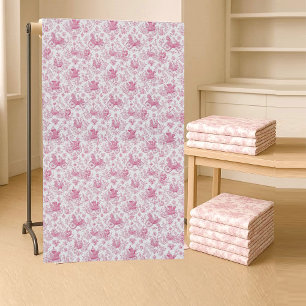 Rosa französische Toile De Jouy Pastorale Szenen m Stoff