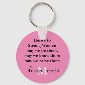 Rosa Frauen-Empowerment Monogram-Schlüsselanhänger Schlüsselanhänger