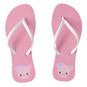Rosa Frauen Kawaii Schwein Buta-Chan drehen Flip Flops