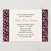 Rosa frecher Leopard-Druck-Geburtstag