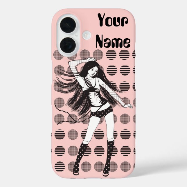 rosa Freundin Tänzerin iPhone 16 Hülle (Rückseite)