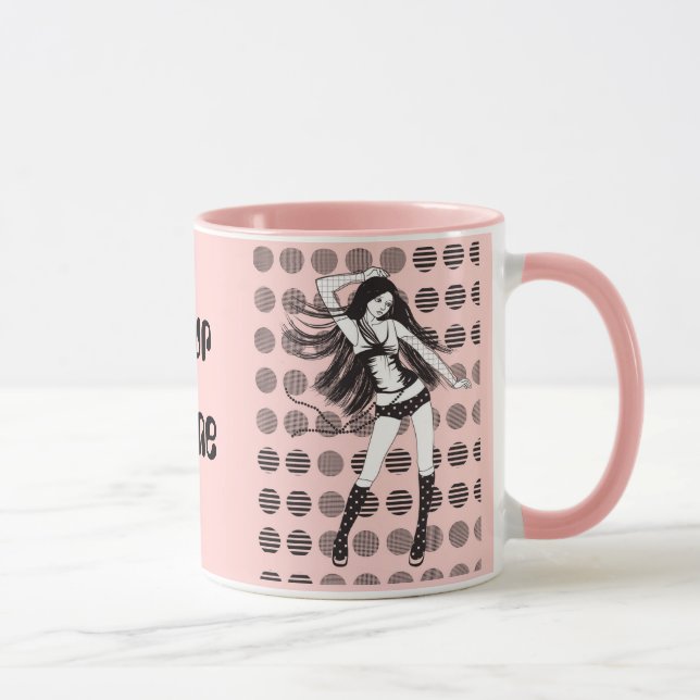 rosa Freundin Tänzerin Tasse (Rechts)
