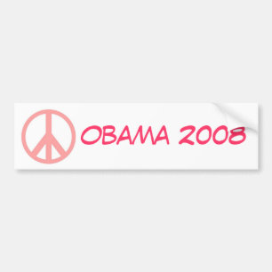 Rosa FriedensAutoaufkleber Obama 2008 Autoaufkleber