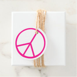 Rosa Friedenszeichen Groovy Geschenkverpackung Geschenkanhänger