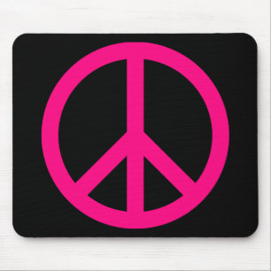Rosa Friedenszeichen-Mauspad Mousepad