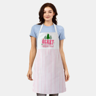 Rosa Frohe Weihnachten Schürze