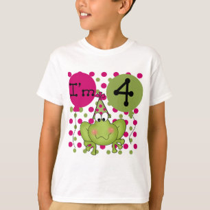Rosa Frosch 4. Geburtstagsgeschenke und Geschenke T-Shirt