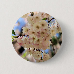 Rosa Frühling blüht Blumen-Knopf Button