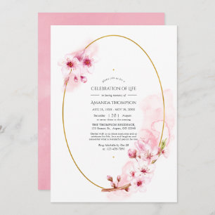 Rosa Frühling Kirsche Blossom Feier des Lebens Einladung