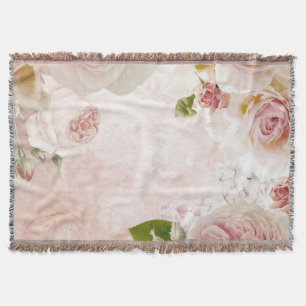 Rosa Frühlings Blume Rose Pastell Collage Decke