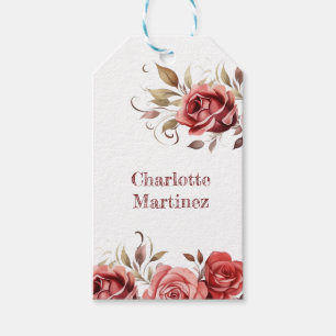 Rosa Frühlingsblüte Rose für eine Blume. Geschenkanhänger
