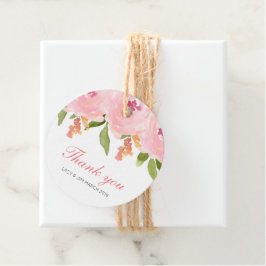 Rosa Frühlingsblütenmarke Geschenkanhänger