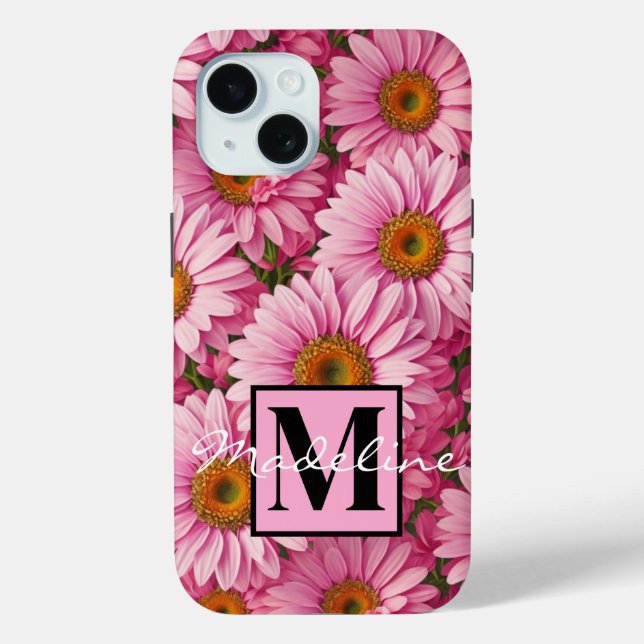 Rosa Frühlingsblütenrosa Gänse Retrosa Blume Case-Mate iPhone Hülle (Rückseite)