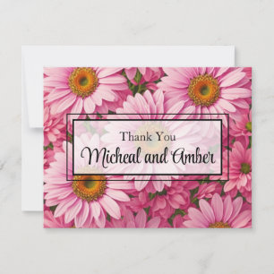 Rosa Frühlingsblütenrosa Gänse Retrosa Blume Dankeskarte