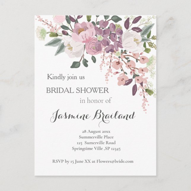 Rosa Frühlingshuppe Einladung (Vorderseite)