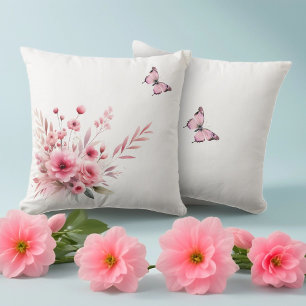 Rosa Frühlingssonne Rose Blume Bouquet Kissen