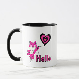 Rosa Fuchs mit Herz Tasse
