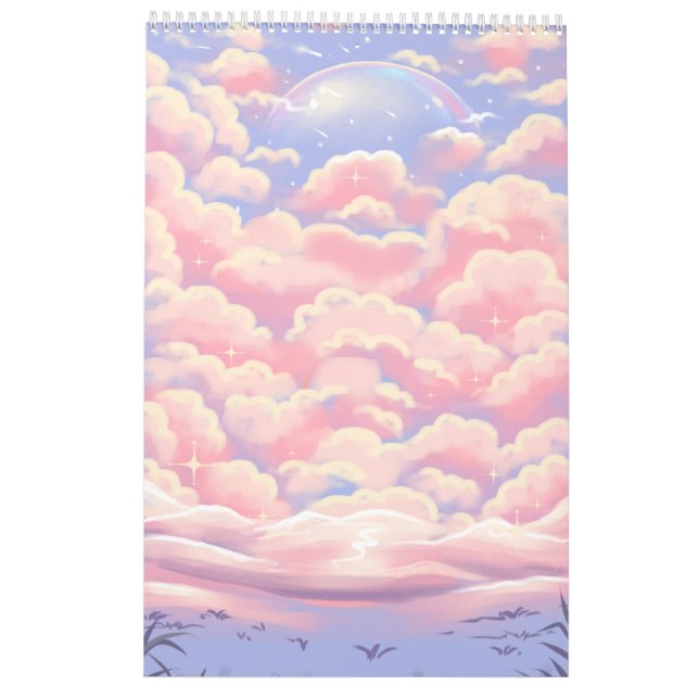 Rosa Fuchskalender Kalender (Rückseite)