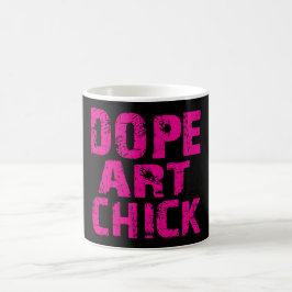 Rosa Funk-Schmieren-Kunst-Küken-Tasse Kaffeetasse