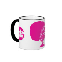 Rosa Funkafro-Hauch-Küken-Tasse