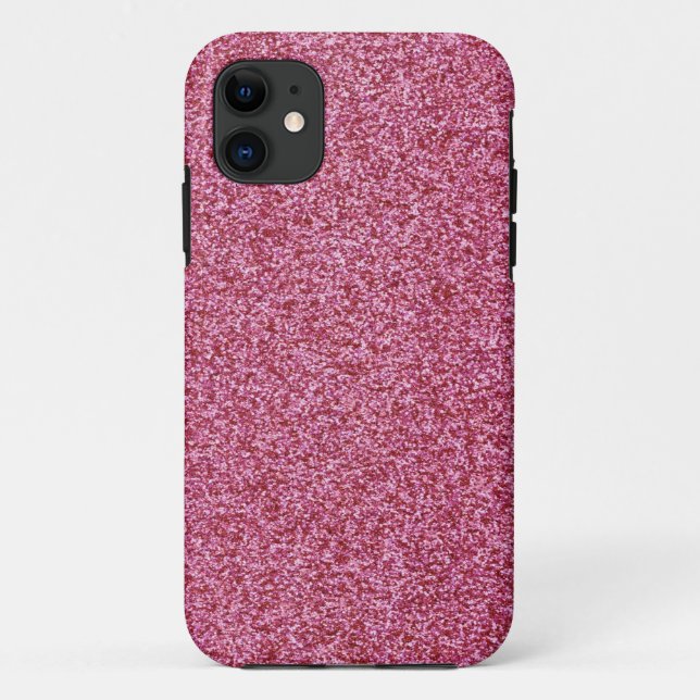 Rosa funkelnder Glitzer Case-Mate iPhone Hülle (Rückseite)