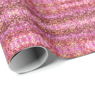 Rosa funkelndes glitteriges Muster Geschenkpapier