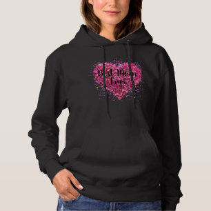 Rosa funkelndes Glitzerherz beste Mutter überhaupt Hoodie